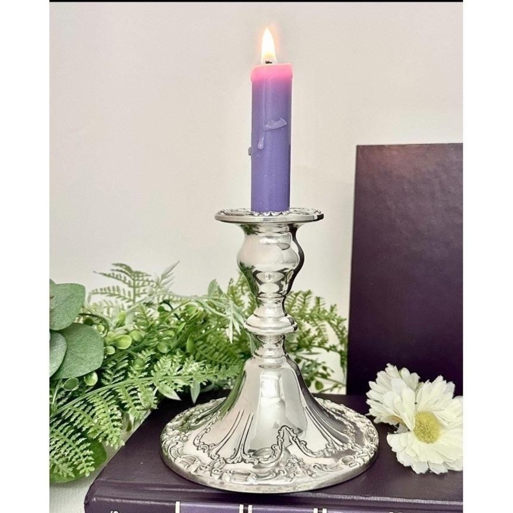 Gorham Chantilly Candlesticks Silver Plate Vintage YC3004